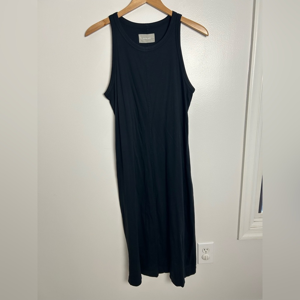 💎 Women’s Everlane Black Seamed Midi Dress Size Large